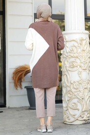 Brown Hijab Knitwear Tunic 2274KH - 2