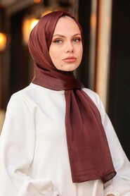 Brown Hijab Shawl 4990KH - 2