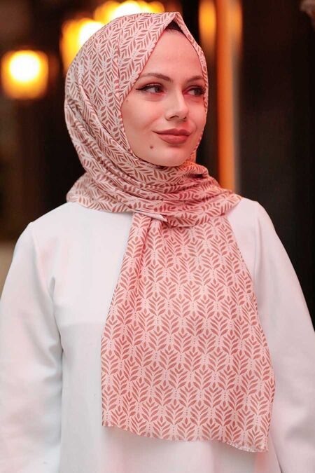 Brown Hijab Shawl 7534KH - NEVA STYLE