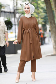 Brown Hijab Suit 51630KH - 2