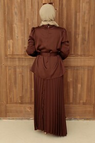 Brown Hijab Suit Dress 34621KH - 2
