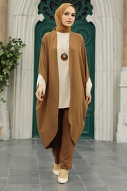 Brown Hijab Triple Suit 52261KH - 2