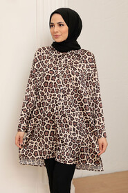 Brown Hijab Tunic 10461KH - 1