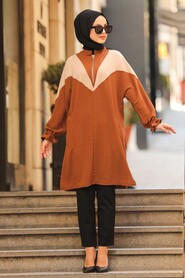 Brown Hijab Tunic 2368KH - 1