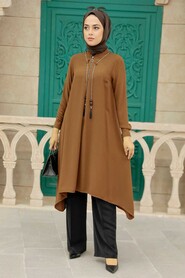 Brown Hijab Tunic 24460KH - 2