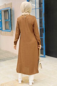 Brown Hijab Tunic 24497KH - 3