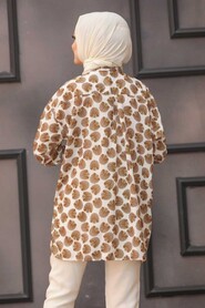 Brown Hijab Tunic 273202KH - 2