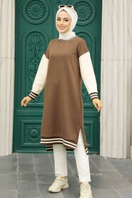 Brown Hijab Tunic 35741KH - 1