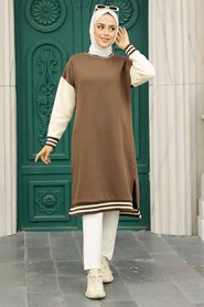 Brown Hijab Tunic 35741KH - 2