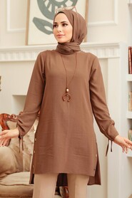 Brown Hijab Tunic 4044KH - 1
