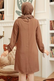 Brown Hijab Tunic 4044KH - 4