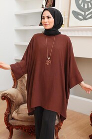 Brown Hijab Tunic 40760KH - 1