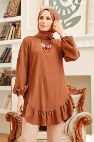 Brown Hijab Tunic 4114KH - 1