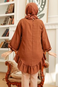 Brown Hijab Tunic 4114KH - 2