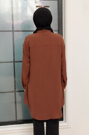 Brown Hijab Tunic 6247KH - 4