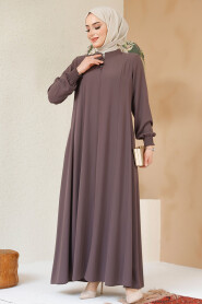 Brown Modest Abaya 45294KH - 3