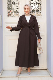 Brown Modest Coat 59931KH - 2