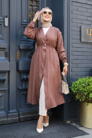 Brown Modest Coat 672KH - 2