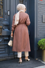 Brown Modest Coat 672KH - 3