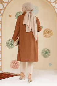 Brown Modest Plus Size Tunic 70881KH - 4