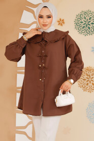 Brown Modest Top 10074KH - 2