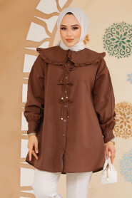 Brown Modest Top 10074KH - 3