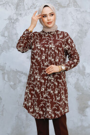 Brown Modest Top 11722KH 