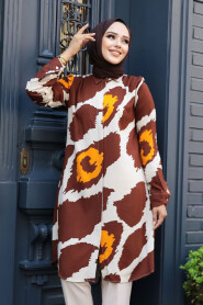 Brown Modest Top 25025KH - 2