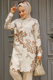 Brown Modest Tunic 11691KH - 1