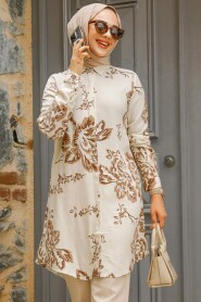 Brown Modest Tunic 11691KH - 2