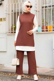 Brown Triple Suit Dress 1291KH - 1