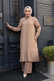 Buttoned Biscuit Modest Three-Piece Set 76591BS - 2