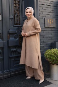 Buttoned Biscuit Modest Three-Piece Set 76591BS - 3