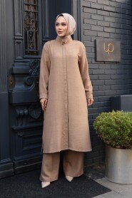 Buttoned Biscuit Modest Three-Piece Set 76591BS - 4