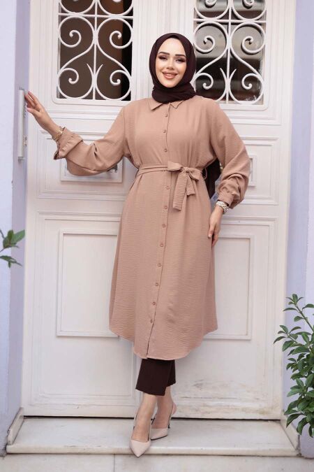 Buttoned Biscuit Modest Tunic 32172BS - NEVA STYLE