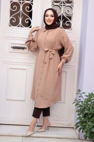 Buttoned Biscuit Modest Tunic 32172BS - 2