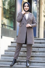 Camel Hijab Dual Suit Dress 1339C - 2