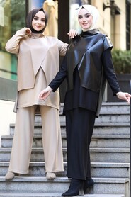 Camel Hijab Dual Suit Dress 13401C - 3