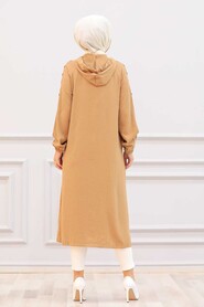 Camel Hijab Coat 14650C - 2