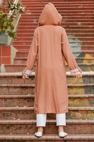 Camel Hijab Coat 4104C - 3