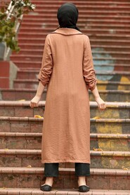 Camel Hijab Coat 41102C - 2