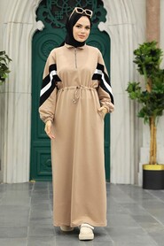 Camel Hijab Dress 13610C - 1