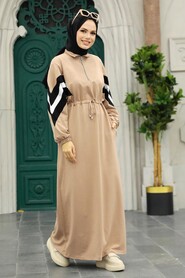 Camel Hijab Dress 13610C - 2