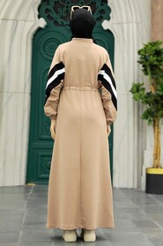 Camel Hijab Dress 13610C - 3