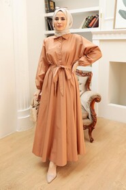 Camel Hijab Dress 50091C - 1