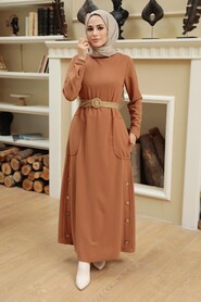 Camel Hijab Dress 5804C - 2