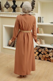 Camel Hijab Dress 5804C - 3
