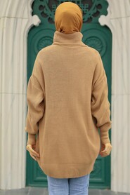 Camel Hijab Knitwear Sweater 40510C - 2