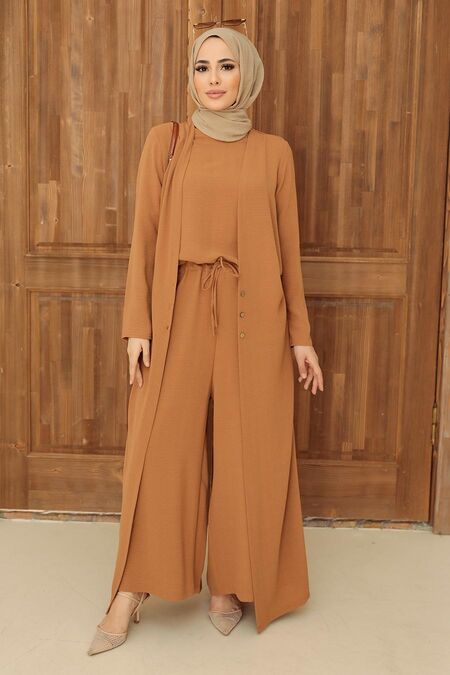 Camel Hijab Overalls 51890C - NEVA STYLE