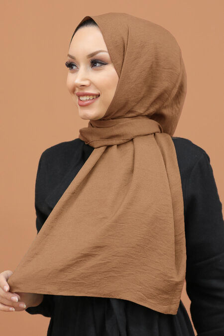 Camel Hijab Shawl 5077C - NEVA STYLE